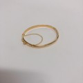 Bracelete clari oval 5mm folheado a ouro 18k